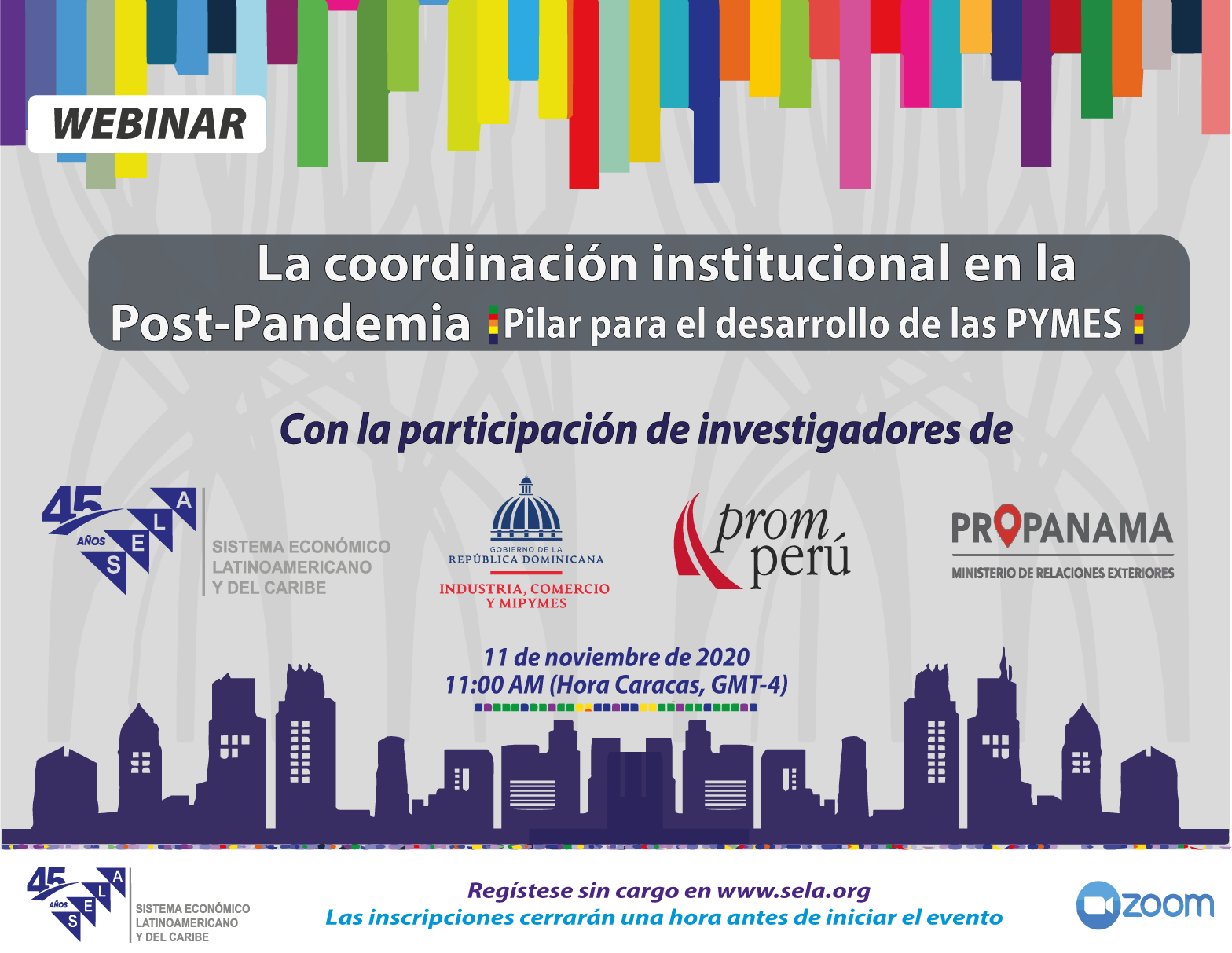 La coordinación institucional en la post-pandemia para pymes se evaluará en webinar del SELA 