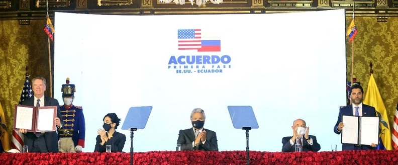 EE.UU. y Ecuador actualizan acuerdo comercial de primera fase