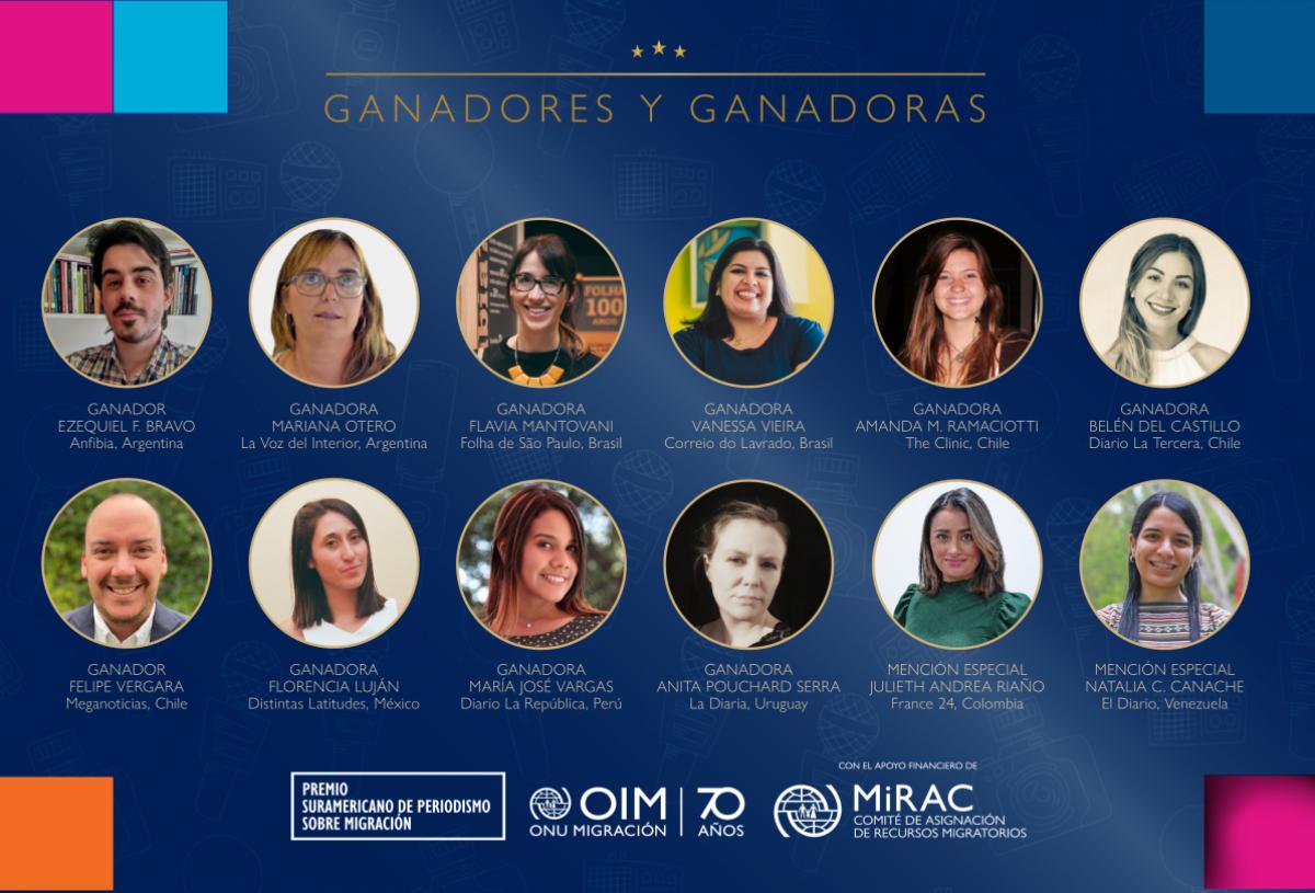 La OIM anuncia los trabajos ganadores del Premio Suramericano de Periodismo sobre Migración