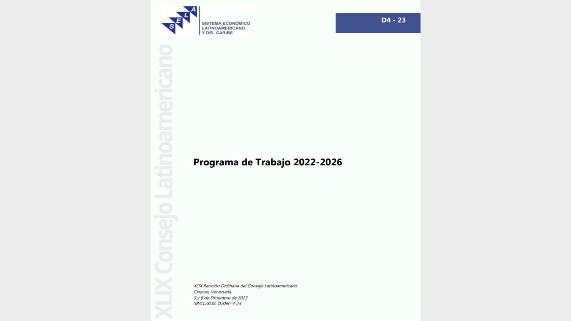 Programa de Trabajo 2022-2026