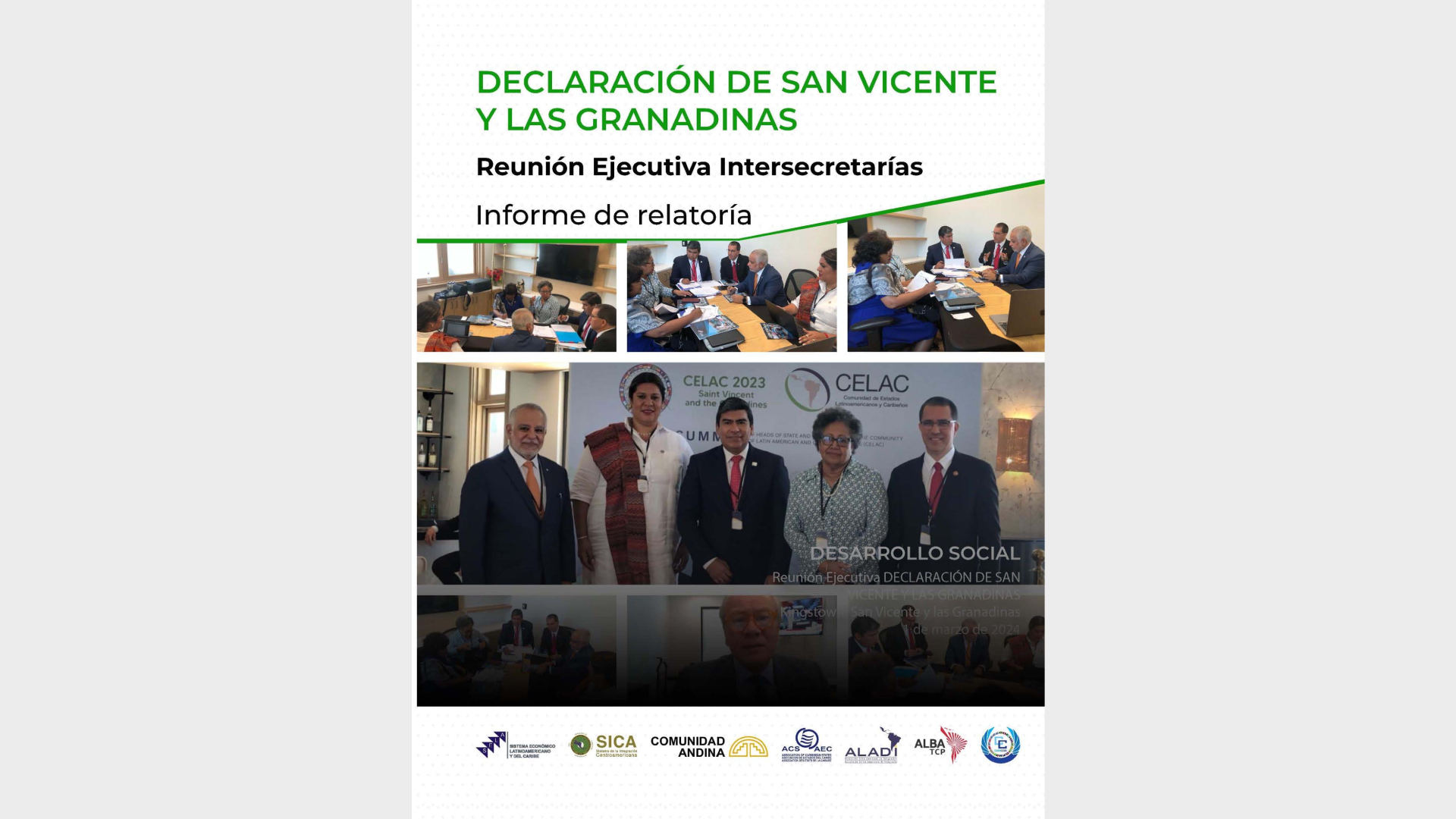 Declaración de San Vicente y las Granadinas - Reunión Ejecutiva Intersecretarías 
