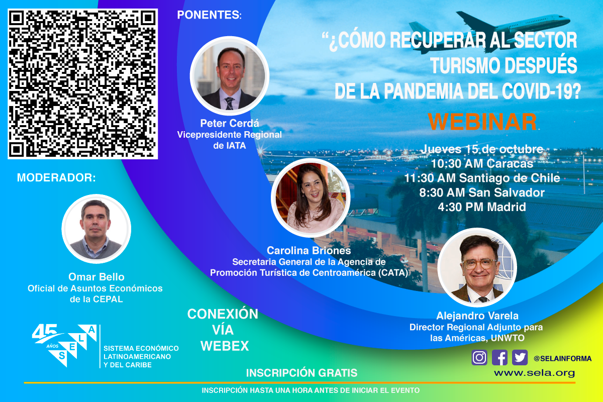 SELA realizará seminario virtual para la recuperación del sector turismo post Covid-19