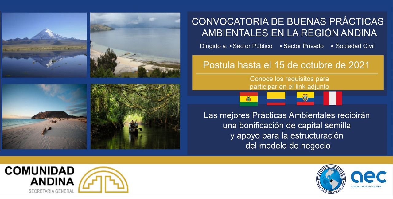 Secretaría General de la CAN y Agencia Espacial de Colombia promueven concurso de buenas prácticas ambientales en la región