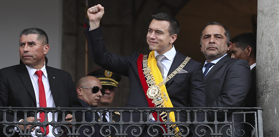 Daniel Noboa asume la presidencia de Ecuador con compromiso de trabajar por la seguridad